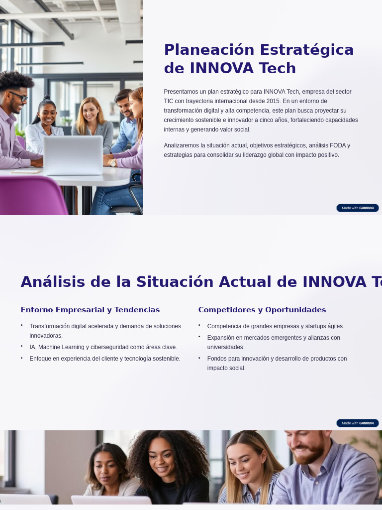 Plan Estratégico INNOVA Tech 2025-2030 | PDF | Análisis FODA | Business