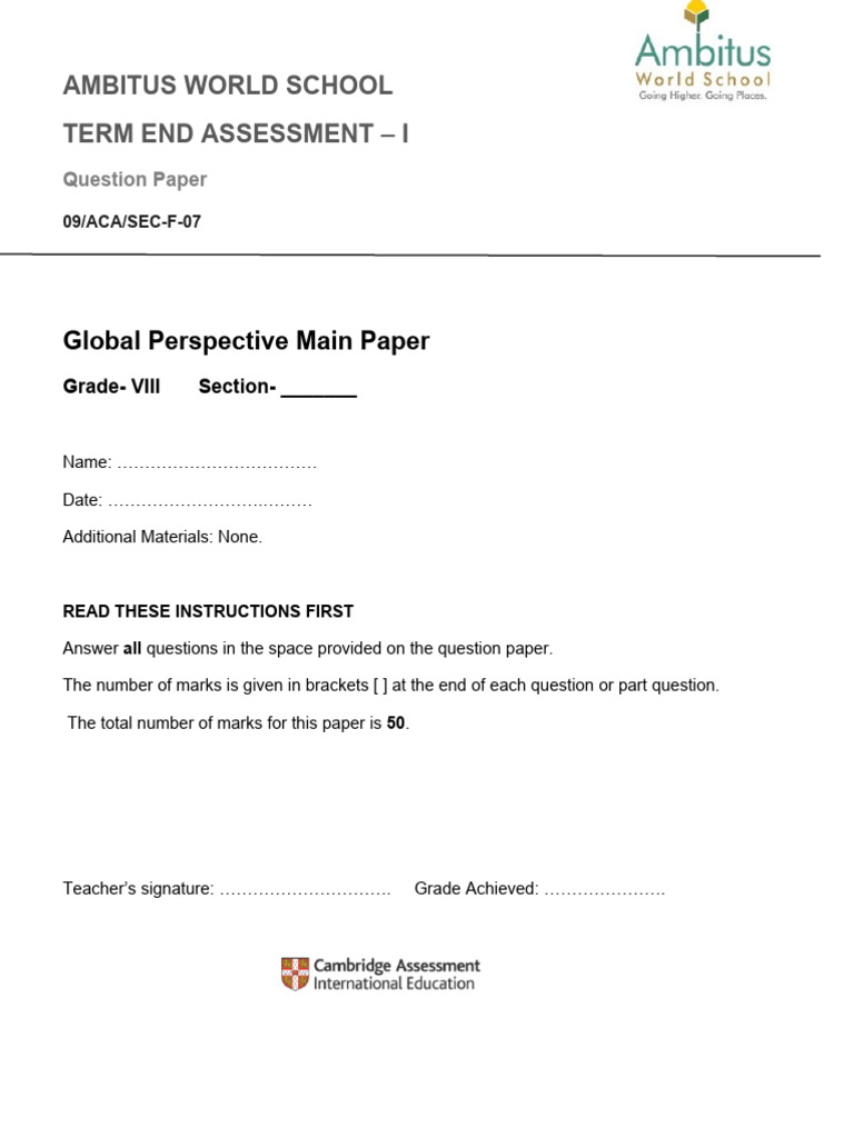 G8 GP TEA1 Main Paper | PDF | Microbiology | Health Sciences