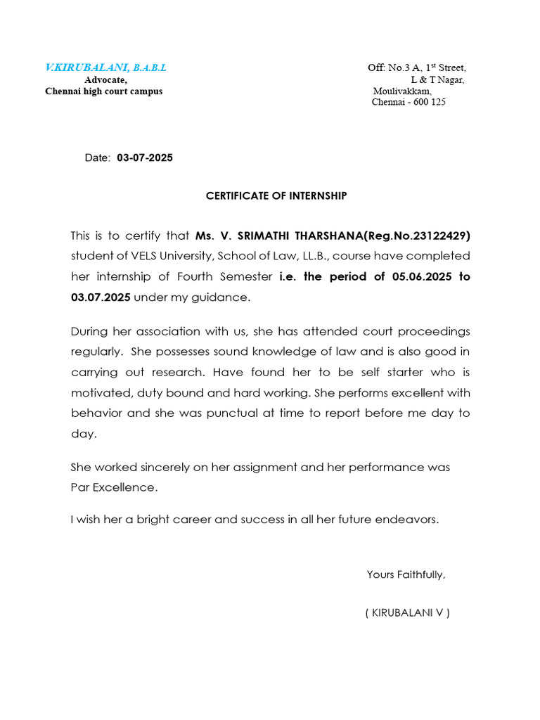 Internship Certificate Shabnam | PDF