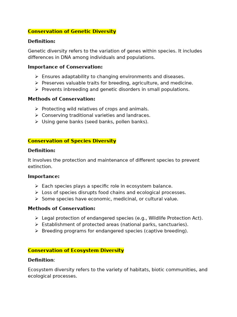 Strategies for Biodiversity Conservation | PDF | Conservation Biology ...