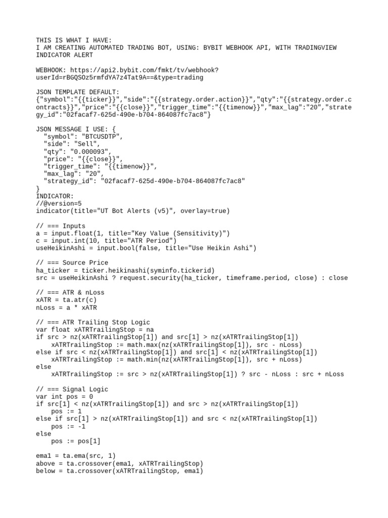 Bybit Webhook for Trading Bot Setup | PDF | Computer Programming ...