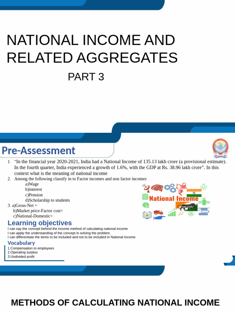 Understanding National Income Methods | PDF | Gross Domestic Product ...