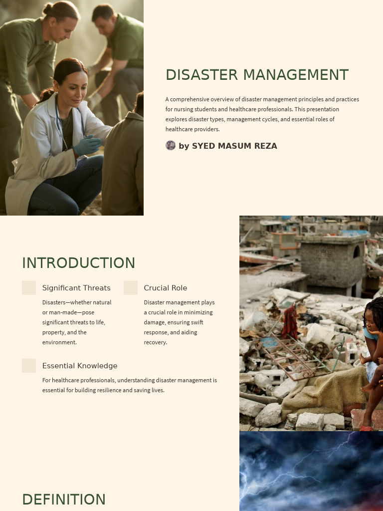 Disaster Management for Healthcare Professionals | PDF | Emergency ...