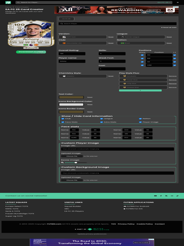 EA FC 25 Card Creator Tool | PDF | Software
