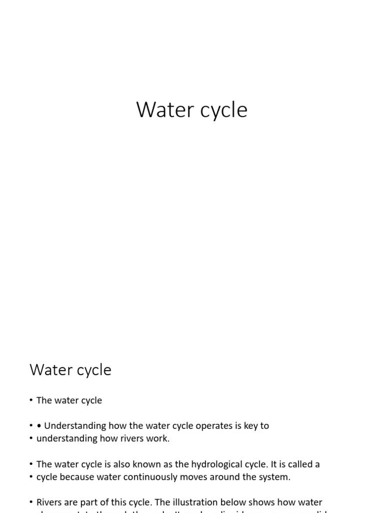 Water Cycle | PDF