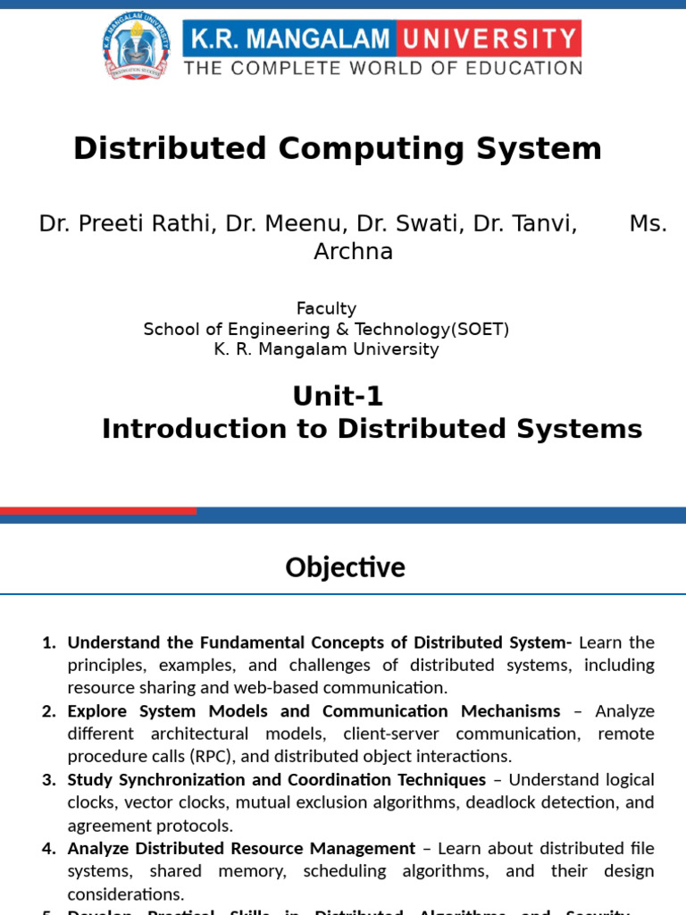 Unit I-Session 10 | PDF | Distributed Computing | Computer Science