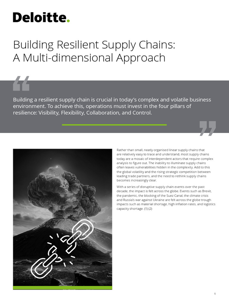 Four Pillars of Supply Chain Resilience | PDF | Supply Chain | Governance