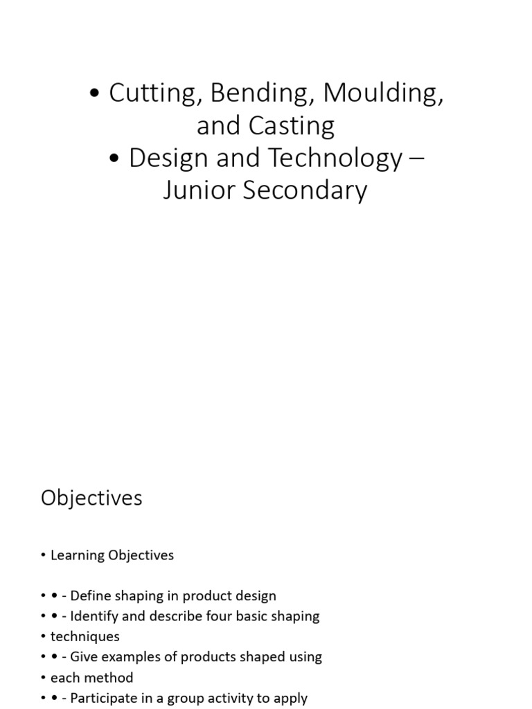 Cutting and Shaping Techniques | PDF