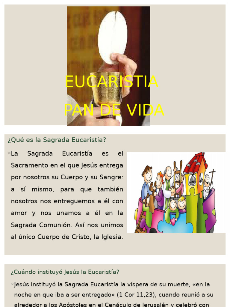 Importancia y Significado de la Eucaristía | PDF | eucaristía | Cristo ...