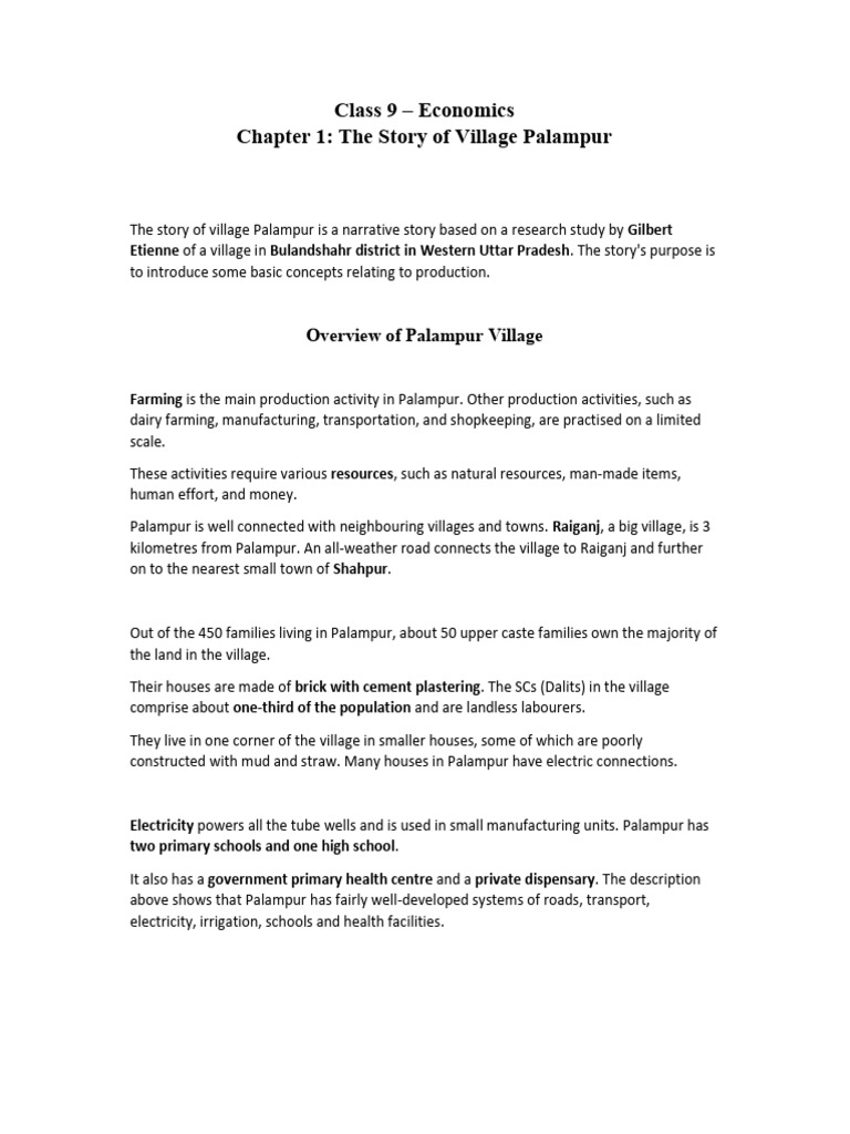 Economics Chapter 1 Notes | PDF | Agriculture | Fertilizer