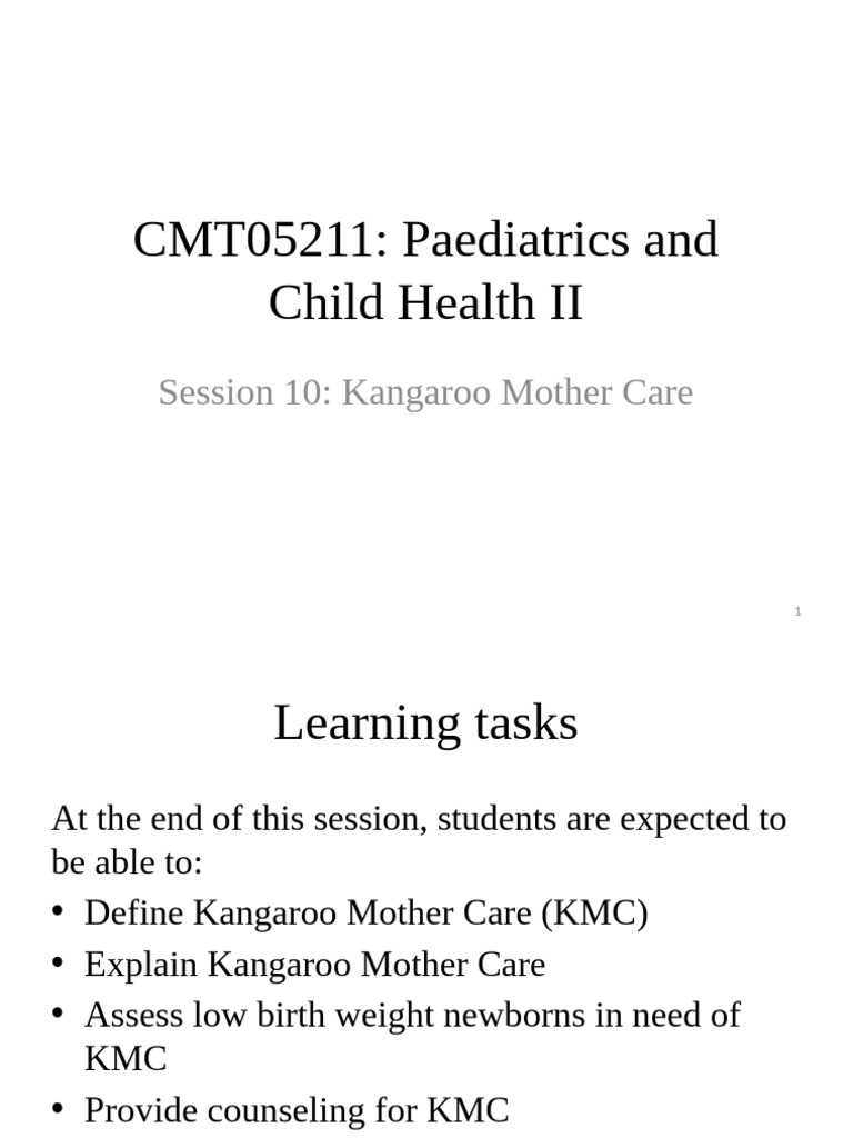 Kangaroo Mother Care for Newborns Guide | PDF | Pediatrics | Human ...