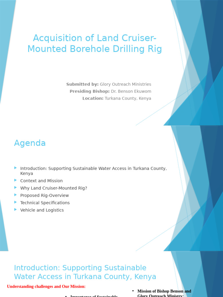 Land Cruiser Borehole Drilling Rig Proposal | PDF | Drilling Rig | Drill