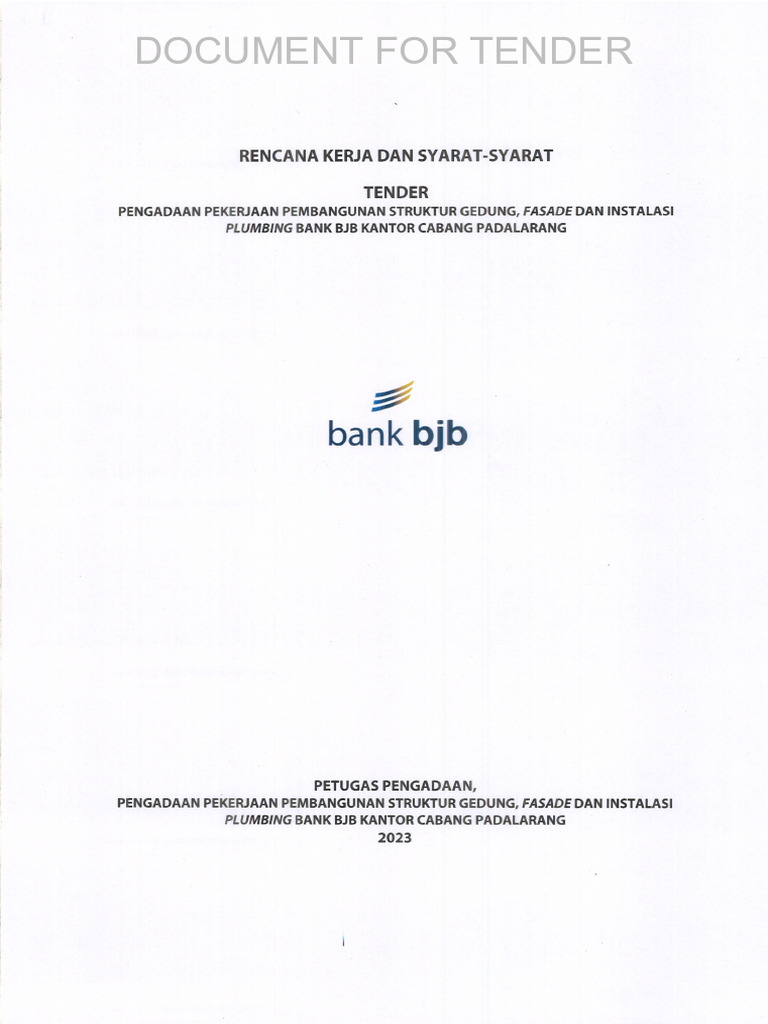 Rks Tender KC Padalarang | PDF