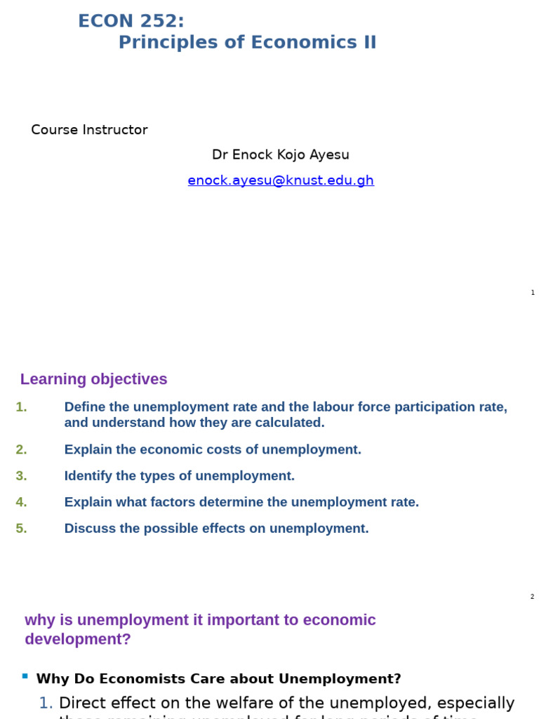 Understanding Unemployment: Key Concepts | PDF | Unemployment | Labour ...