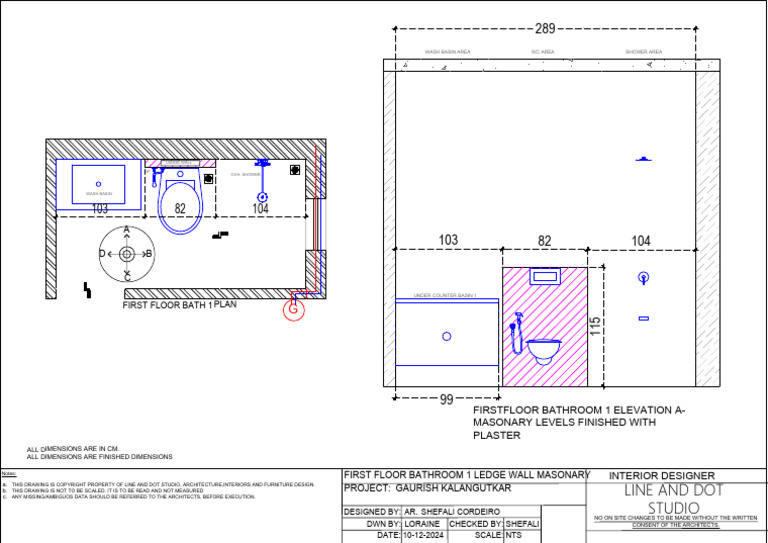 First Floor Bathroom Ledge Wall Plan | PDF | Bathroom | Home & Garden
