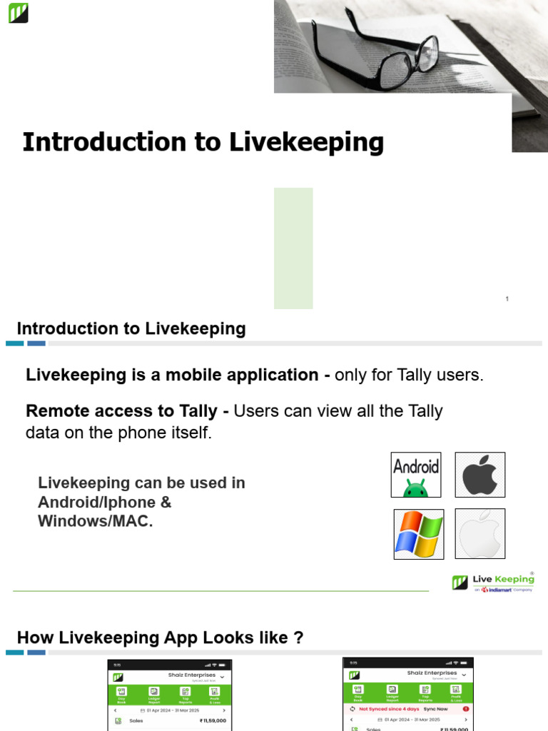 Livekeeping: Tally Access on Mobile & Web | PDF