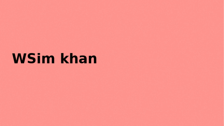 Wsim Khan | PDF