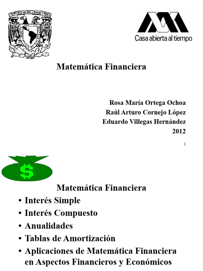 Fundamentos de Matemática Financiera | PDF | Interés | Finanzas Matemáticas