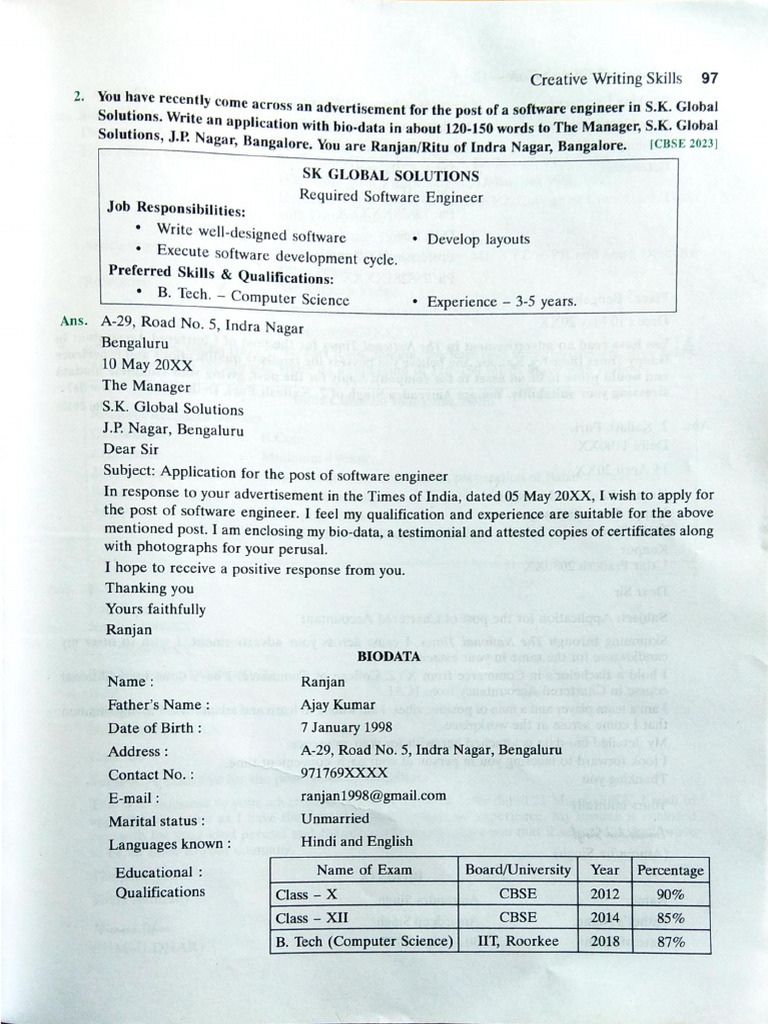 Application for Software Engineer Position | PDF | Computing