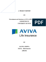 Study of Recruitment & Selection Process in Aviva Life InsuranceBy Saumya Mehta