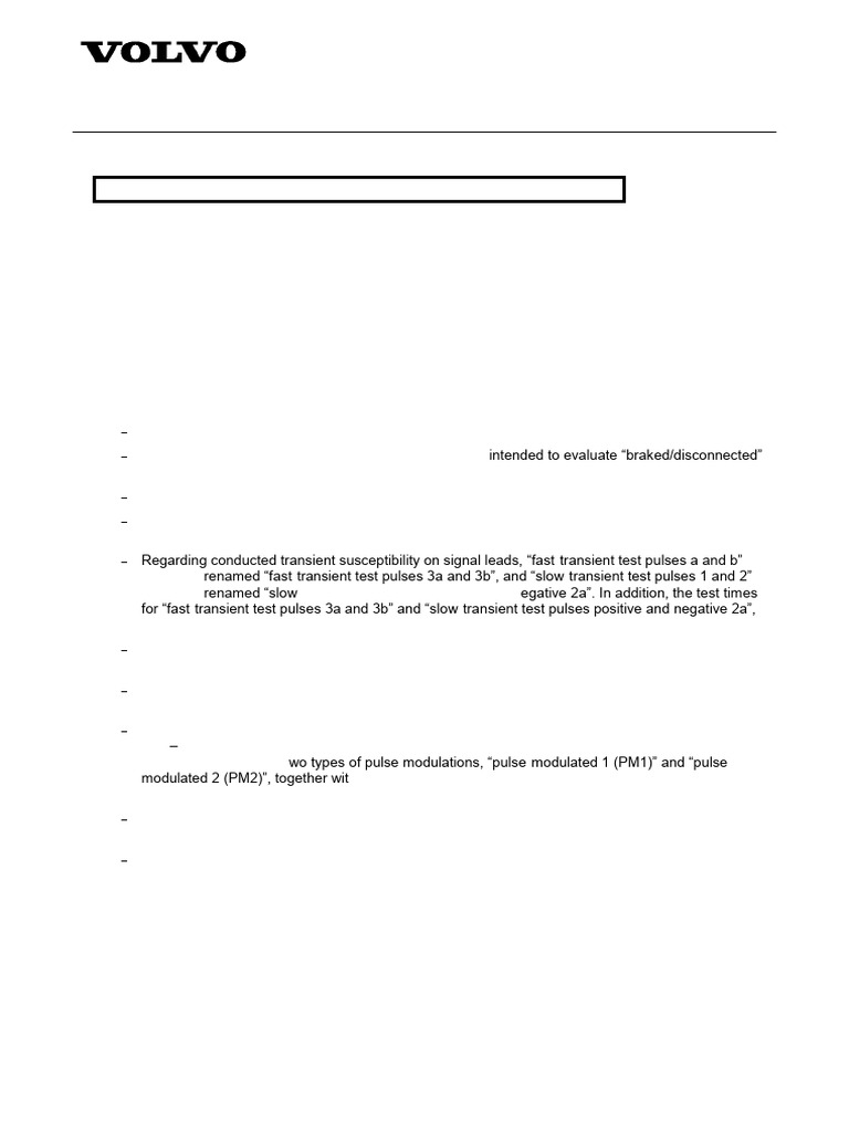 Volvo Standard STD 515-0003 Overview | PDF | Electromagnetic ...