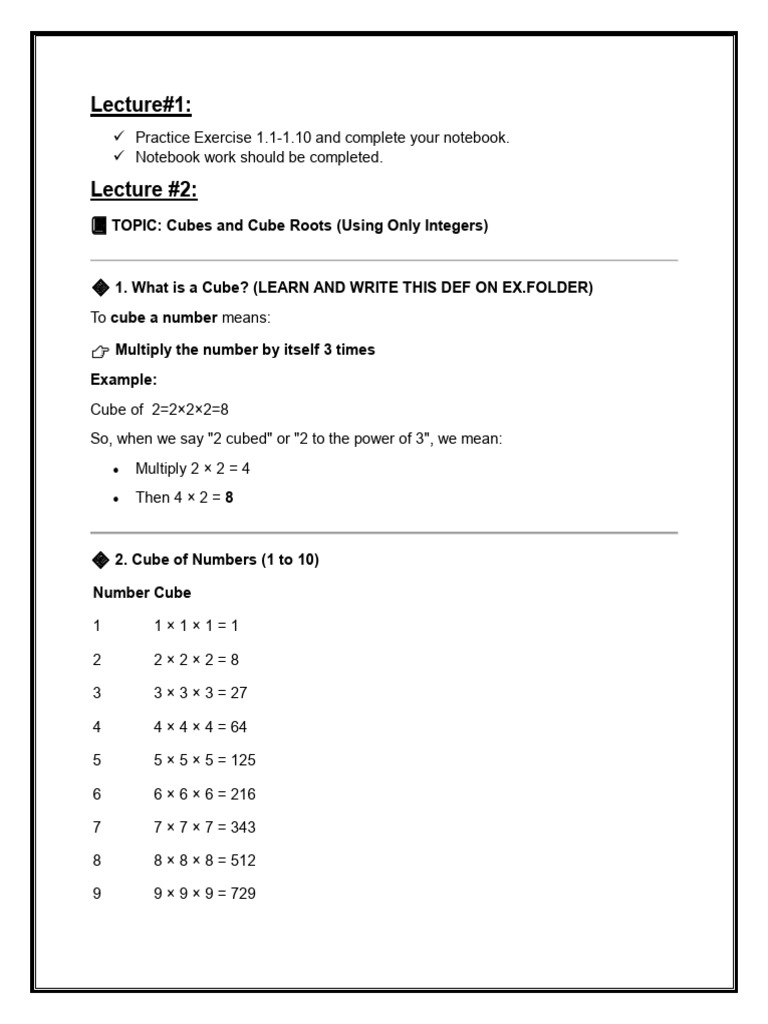 Understanding Cubes and Cube Roots | PDF | Clause | Adverb
