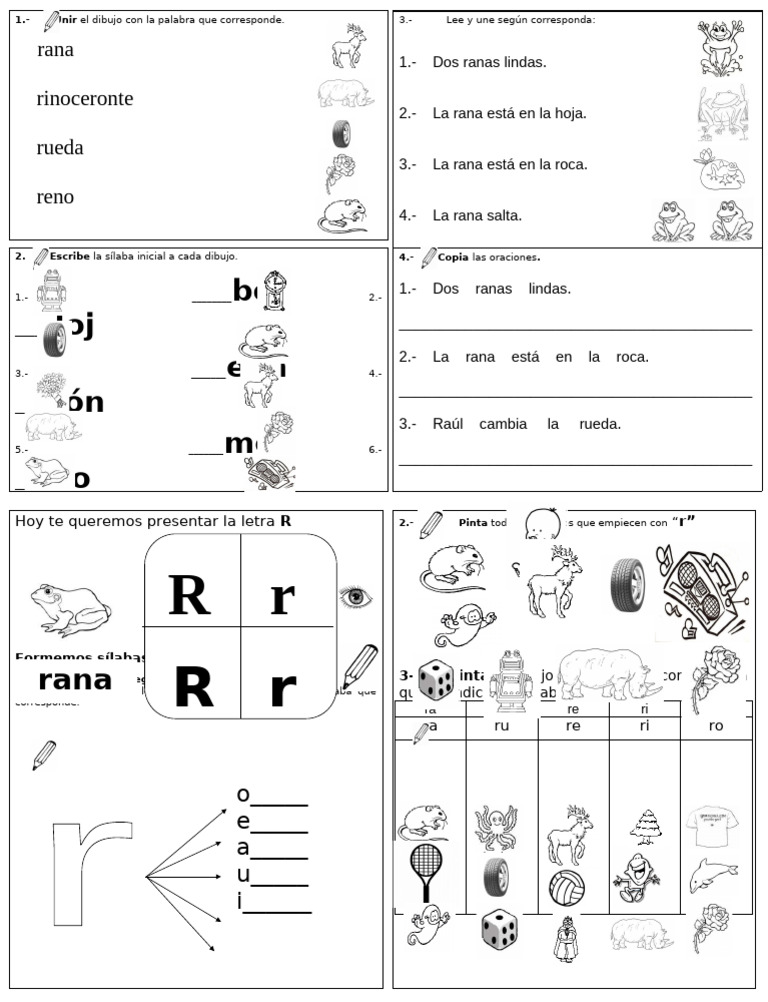 Actividades educativas con la letra R | PDF