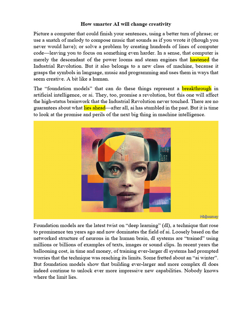 AI's Transformative Role in Creativity | PDF | Artificial Intelligence ...