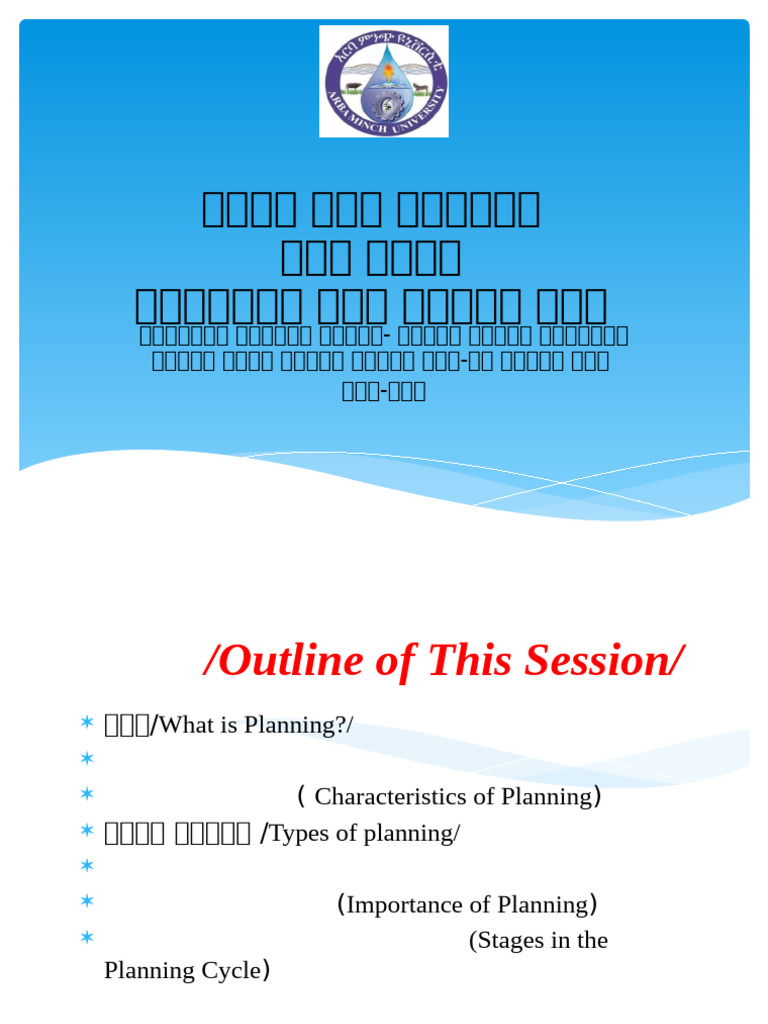 Planning | PDF