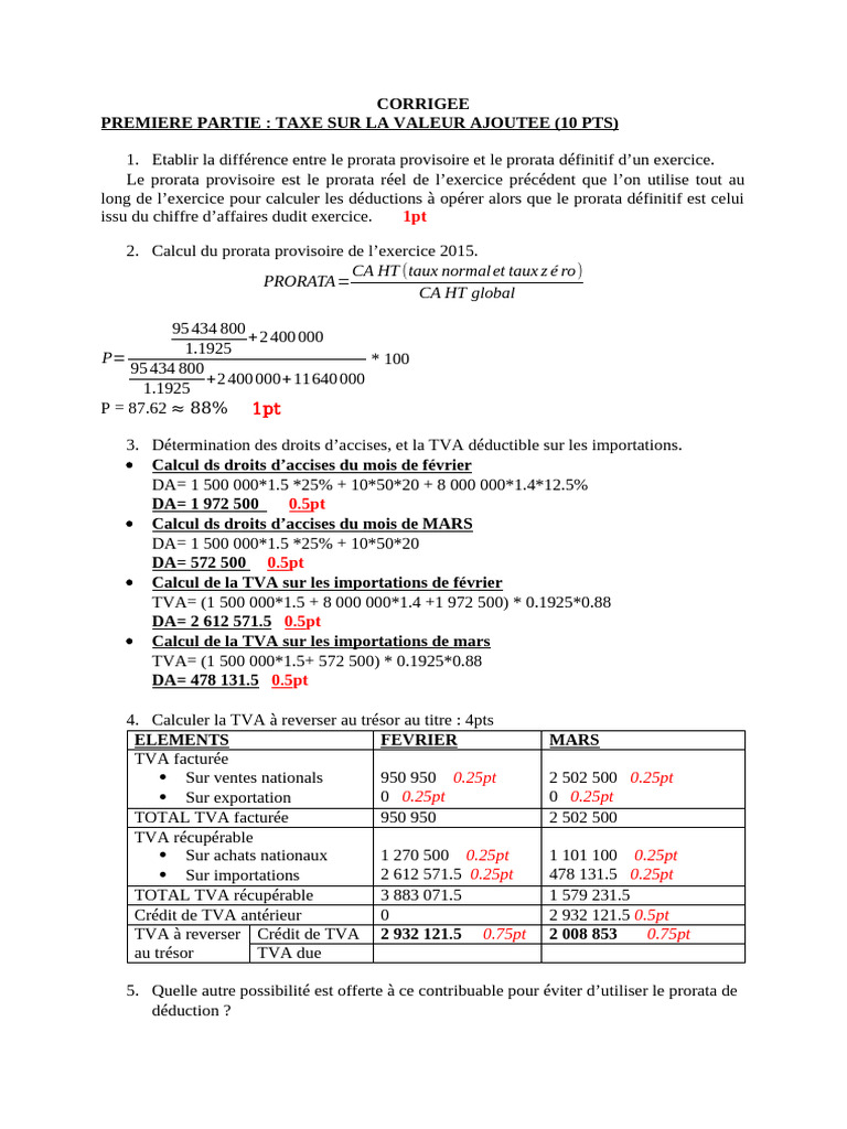 Calculs de TVA et IRPP pour 2016 | PDF | Impôt sur le revenu | Taxe sur ...