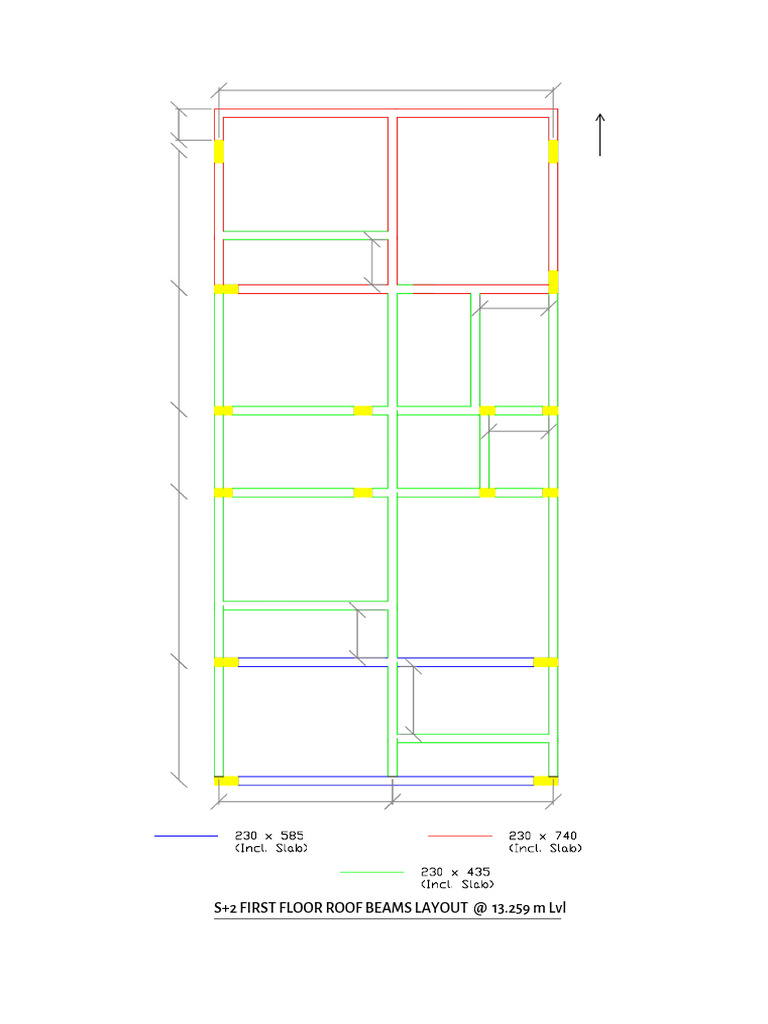 S+1 Ground Floor Roof Beam Layout PDF | PDF