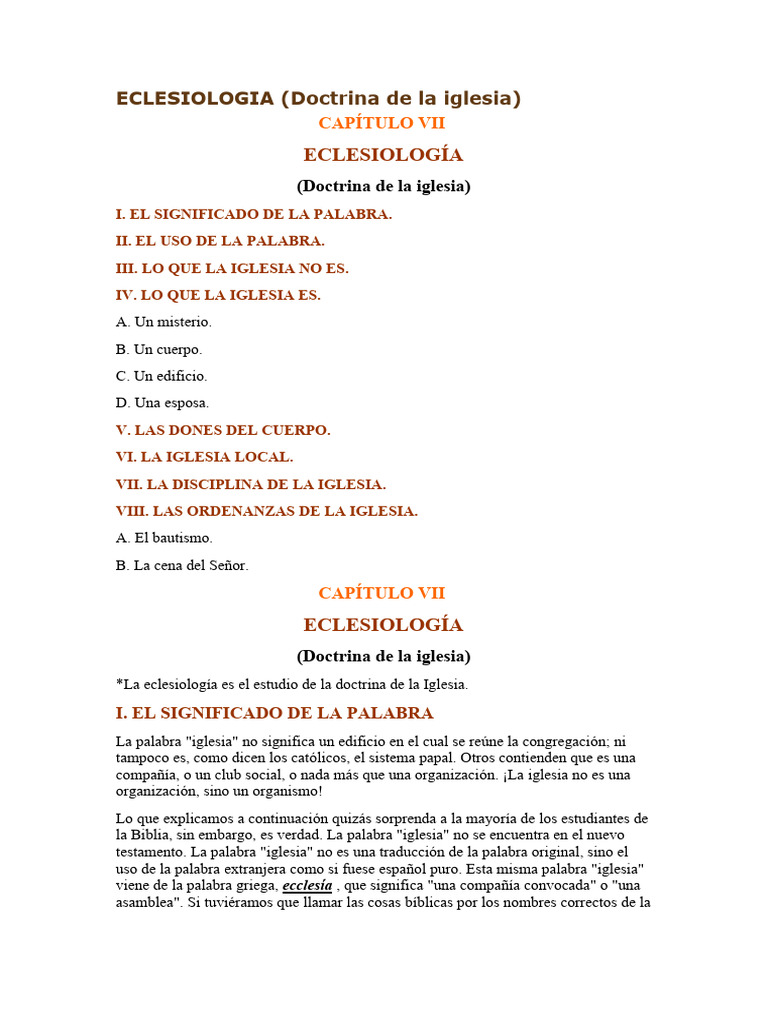 ECLESIOLOGIA | PDF | Cristo (título) | Iglesia cristiana