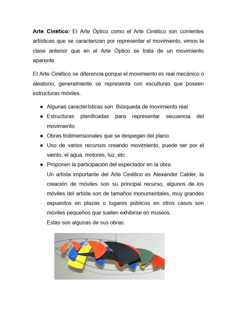 Introducción al Arte Cinético | PDF