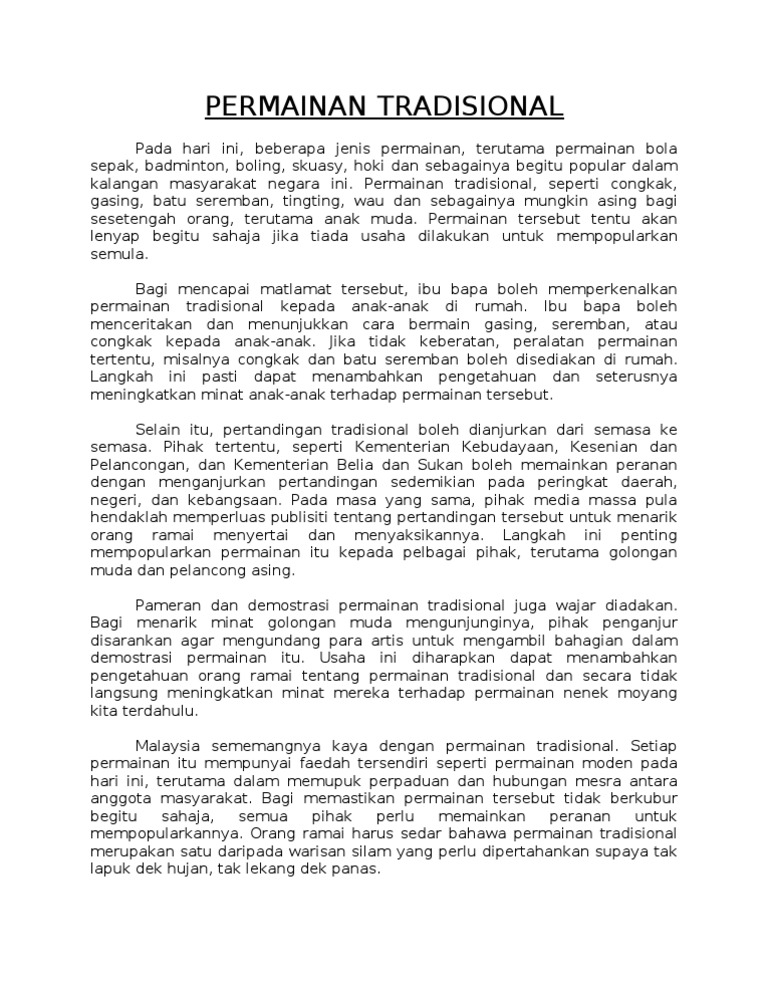 Permainan Tradisional
