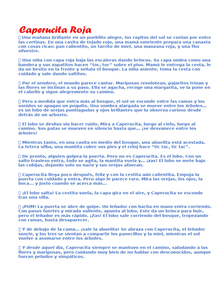 Caperucita Roja | PDF