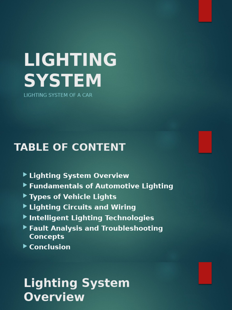 Automotive Lighting System Guide | PDF | Electrical Connector | Switch