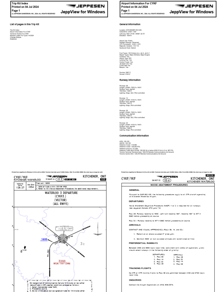 CYKF | PDF | Instrument Flight Rules | Runway