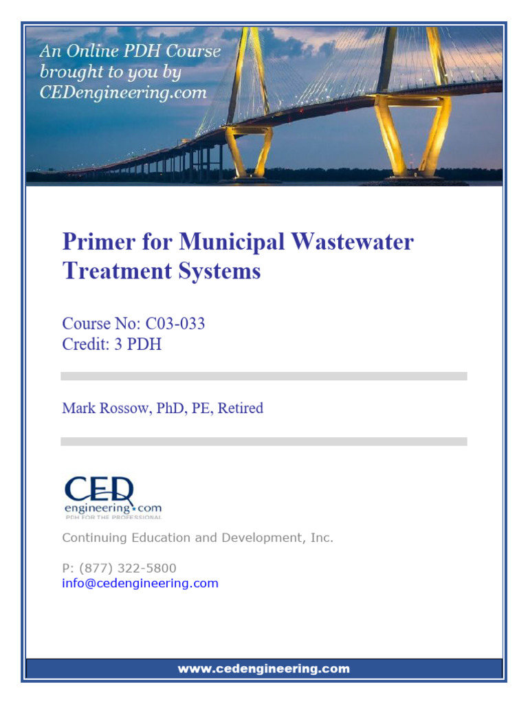 EPA Primer on Wastewater Treatment | PDF | Sewage Treatment | Water ...