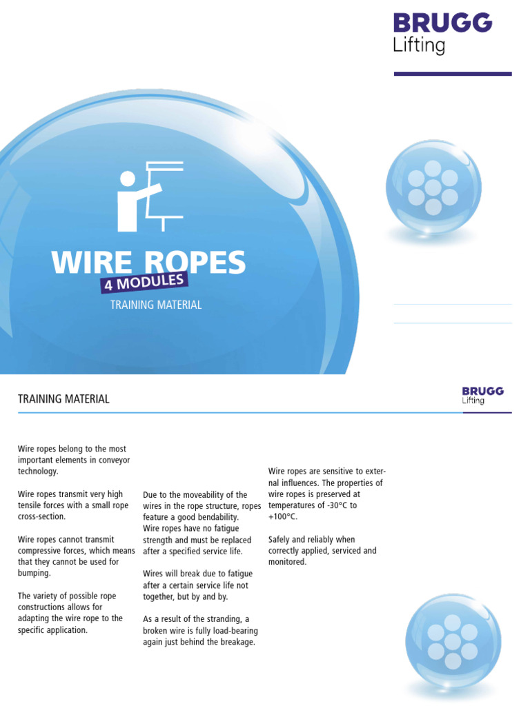 Brugg Wire Rope Training Overview | PDF | Mechanical Engineering | Rope