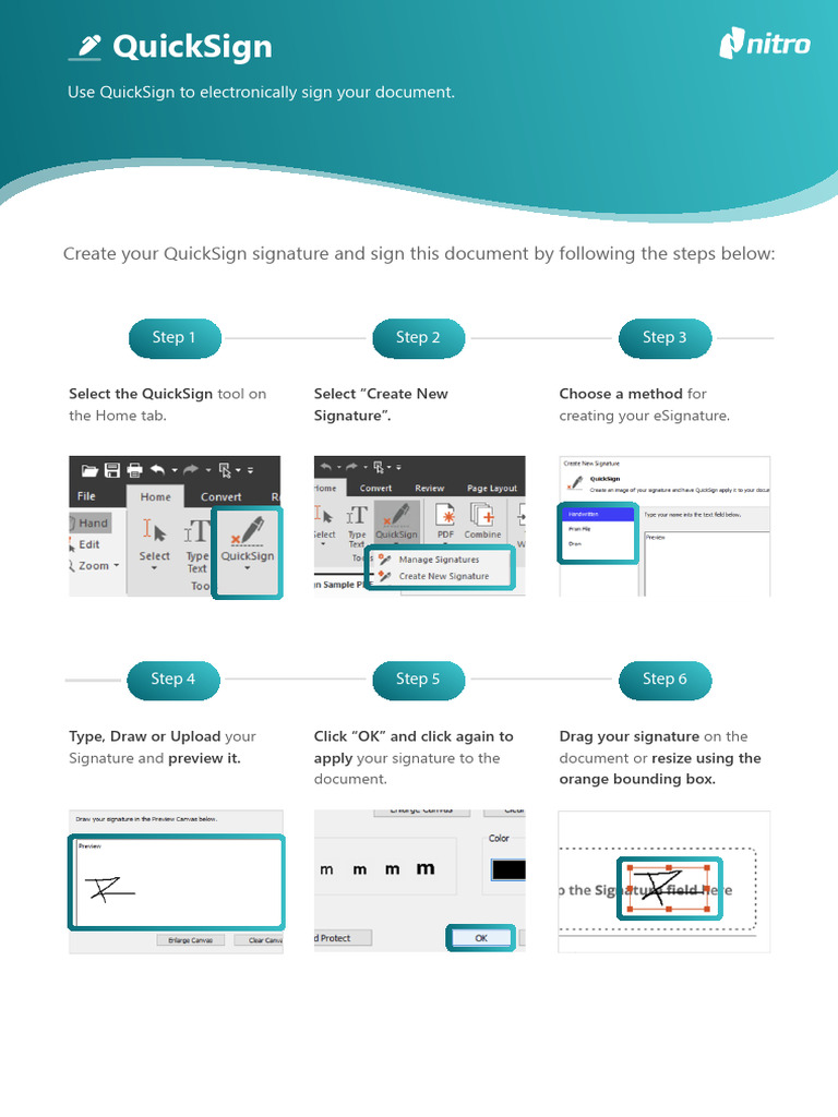 QuickSign: Create Your eSignature | PDF