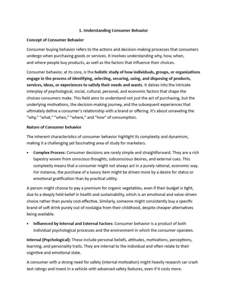 Consumer Behaviour and Market Segmentation Unit II | PDF | Consumer ...