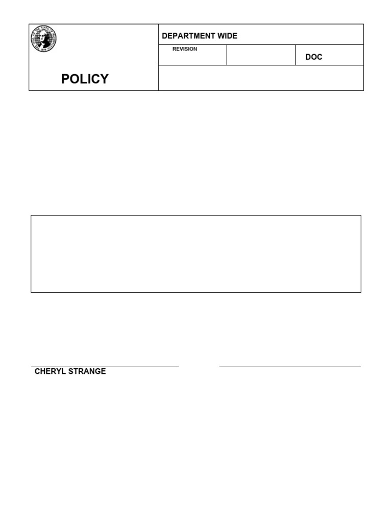 Washington DOC Records Management Policy | PDF | Records Management ...