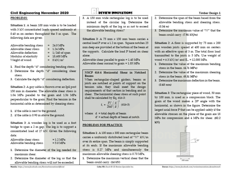 Timber 1 | PDF | Beam (Structure) | Bending