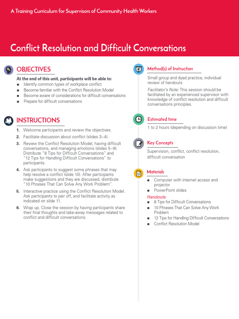 Conflict Resolution Training Overview | PDF | Emotions | Conflict ...