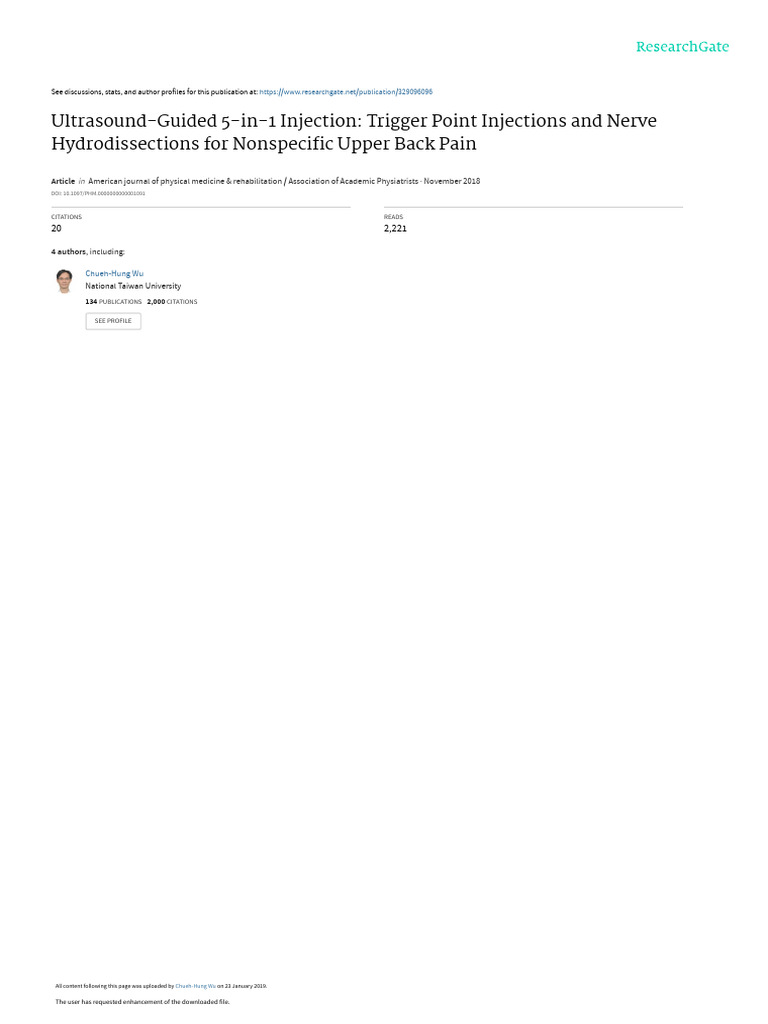 Scapular Nerve Hydrodissection Techniques | PDF | Human Anatomy ...