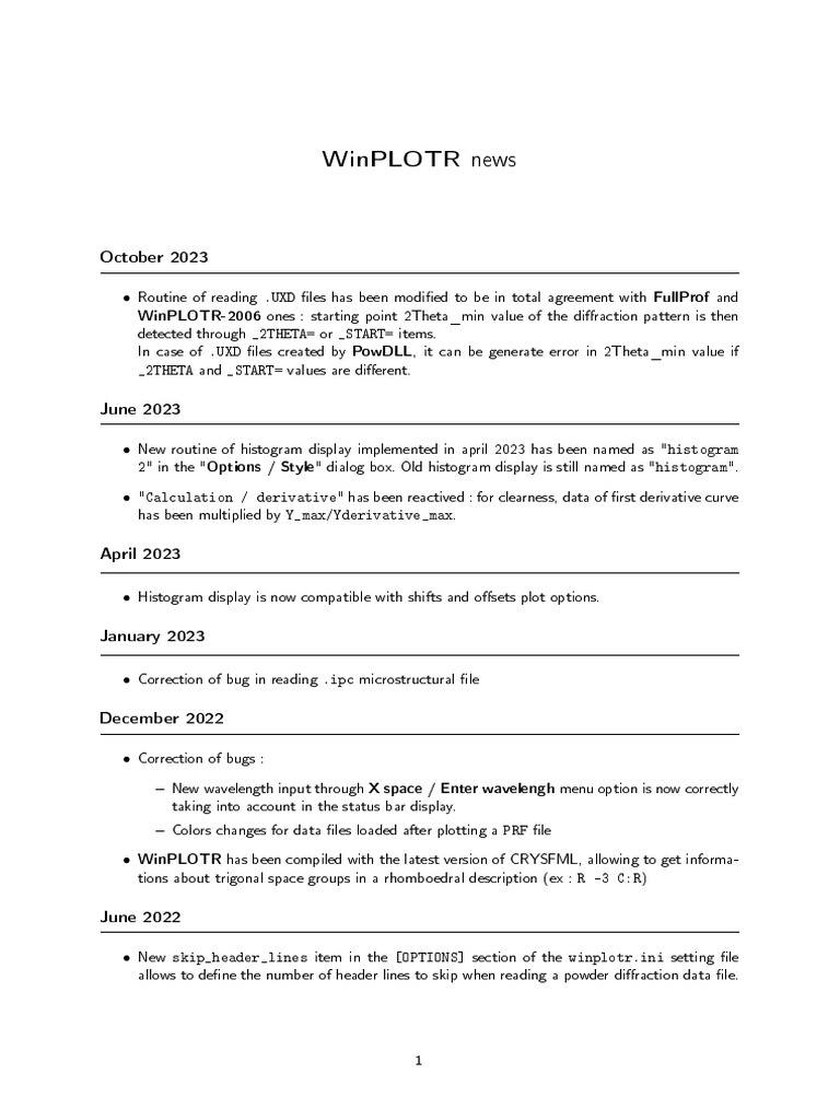 WinPLOTR Updates - October 2023 | PDF | Parameter (Computer Programming ...