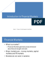 Introduction To Financial Markets: Session 1 - Treasury & Funds Management (Ayaz Sheikh)