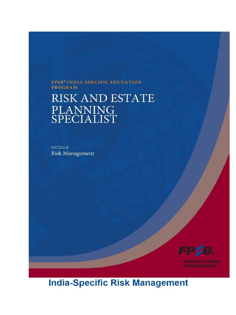 India-Specific Risk Management Textbook (CFP) | PDF
