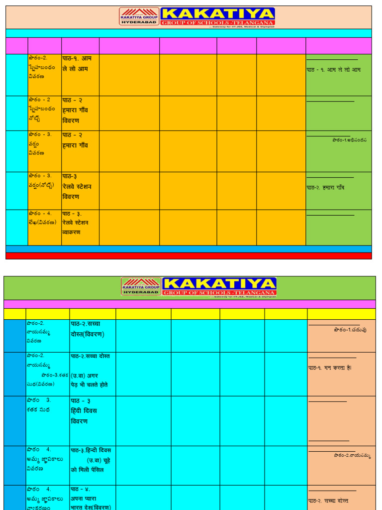 VI to IX Class Micro Schedule July 2025 | PDF