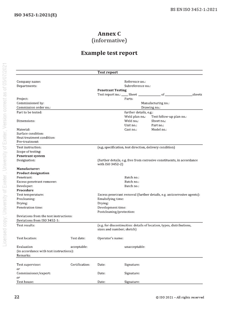 En STD PT Report Format To Be Changed | PDF